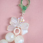 Green Tassel Heart Charm Keychain Nestasia
