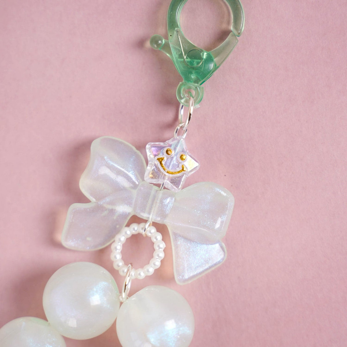 Green Tassel Heart Charm Keychain Nestasia