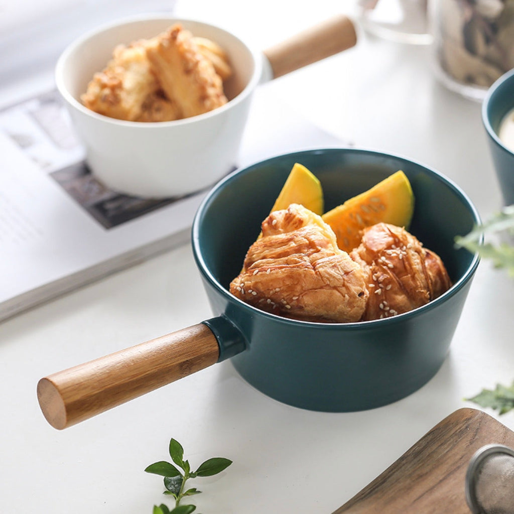 Green Bowl With Handle L Nestasia