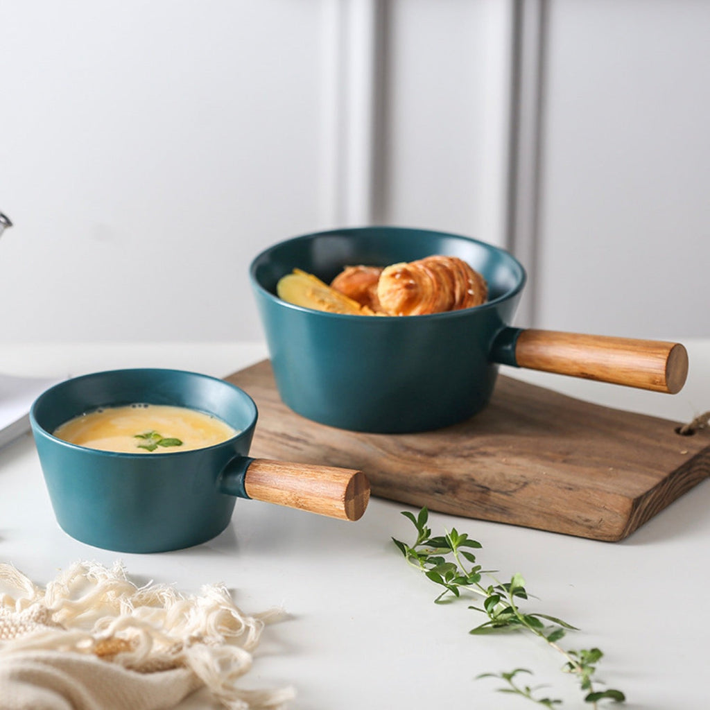 Green Bowl With Handle L Nestasia