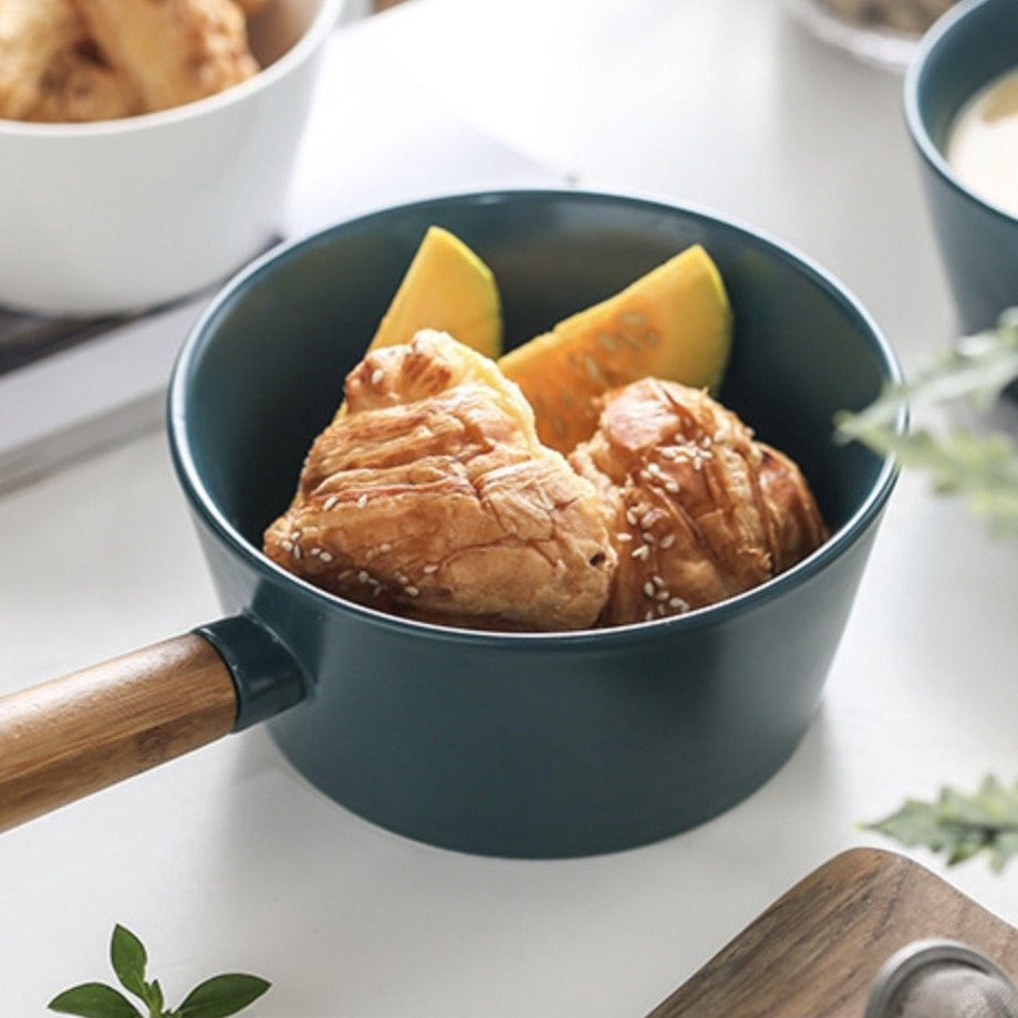 Green Bowl With Handle L Nestasia