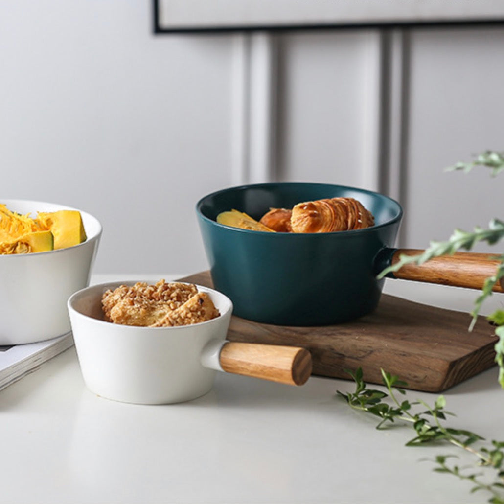 Green Bowl With Handle L Nestasia