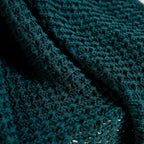 Green Cable Knitted Pure Cotton Soft Throw Blanket Nestasia