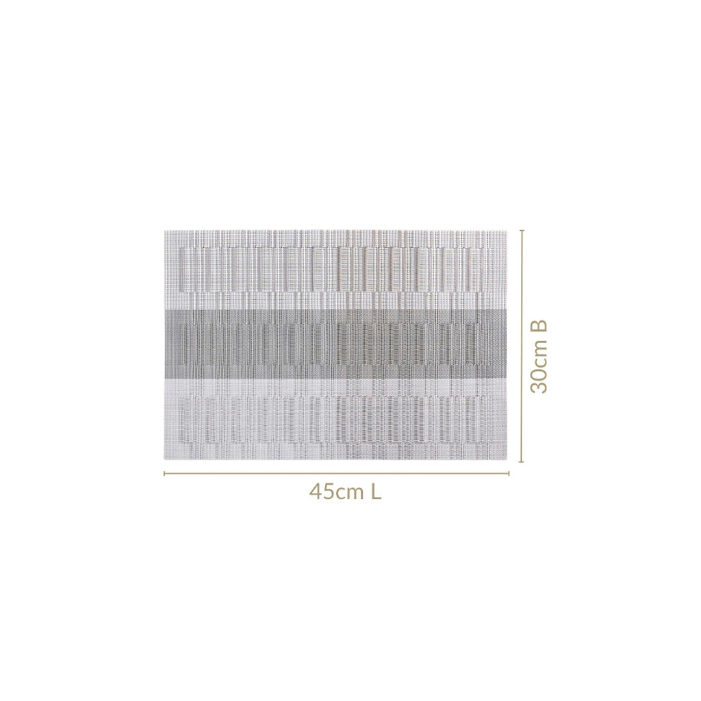 Grey Toned And Textured Mat Set Of 6 Nestasia