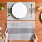 Grey Toned And Textured Mat Set Of 6 Nestasia