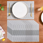 Grey Toned And Textured Mat Set Of 6 Nestasia