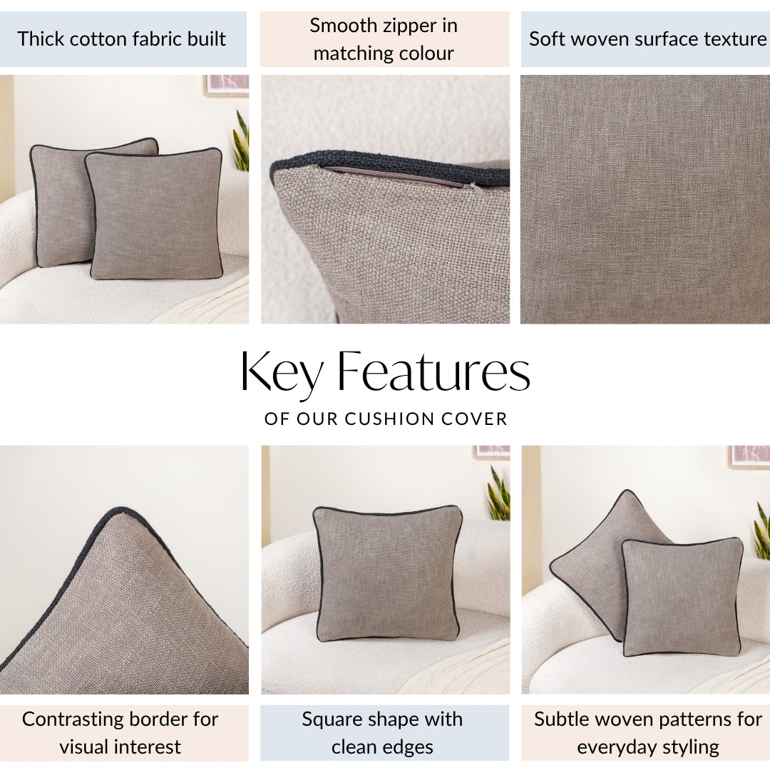 Greyframe Cotton Cushion Covers Set Of 2 Nestasia