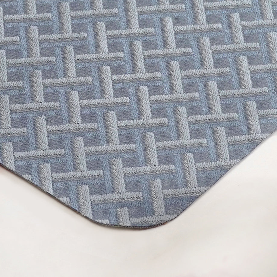 Greyish Blue Weave Pattern Tablemat Set Of 6 Nestasia