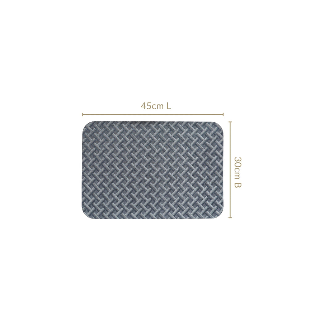 Greyish Blue Weave Pattern Tablemat Set Of 6 Nestasia