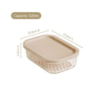 Groovo Food Storage Container Beige Set Of 4 520ml Nestasia