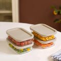 Groovo Food Storage Container Beige Set Of 4 520ml Nestasia