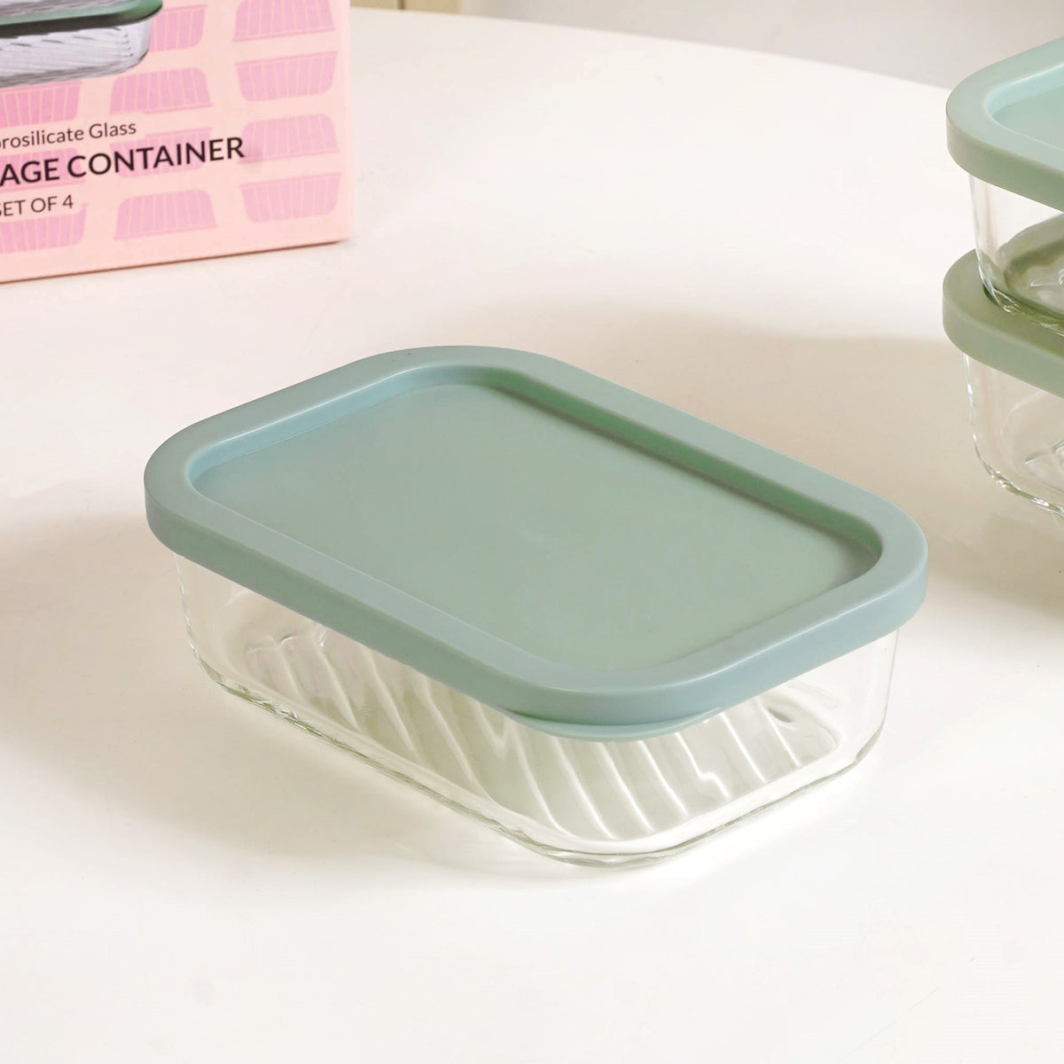 Groovo Food Storage Container Green Set Of 4 520ml Nestasia