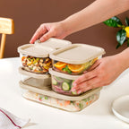 Groovo Stackable Glass Food Storage Container Set Of 6 S 310ml M 520ml L 750ml XL 1200ml Nestasia