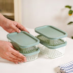 Groovo Storage Container Set Of 4 Sage Green M 520ml L 750ml Nestasia