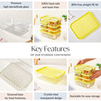 Groovo Stack On Airtight Container Set Of 7 S 310ml M 520ml L 750ml XL 1200ml XXL 1700ml Nestasia
