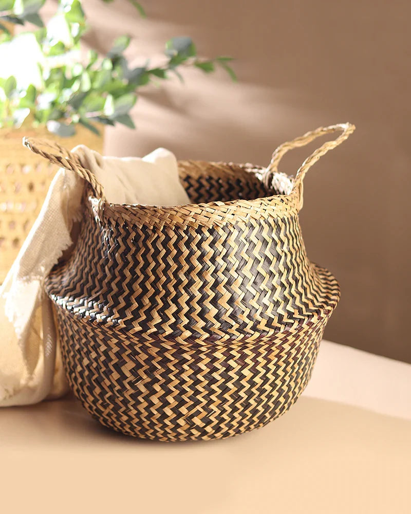 Multipurpose Seagrass Basket for Plants, Toys, and More