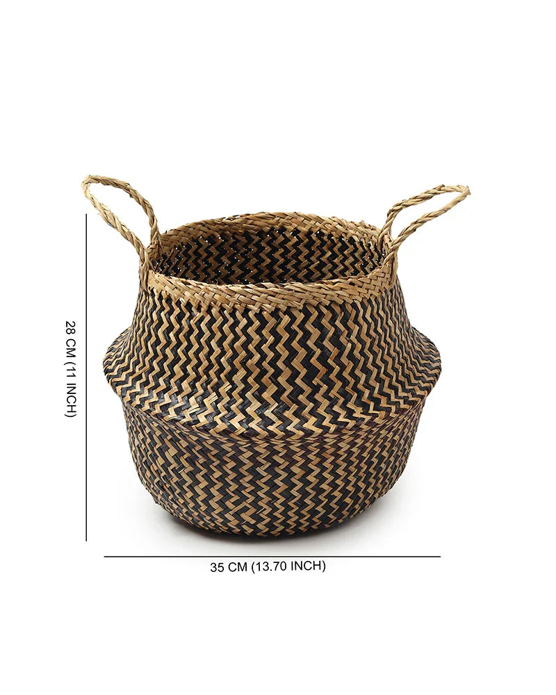 Multipurpose Seagrass Basket for Plants, Toys, and More