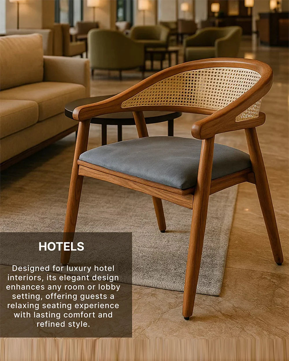 Solid Acacia Wooden Chairs for Relaxing Home Seating