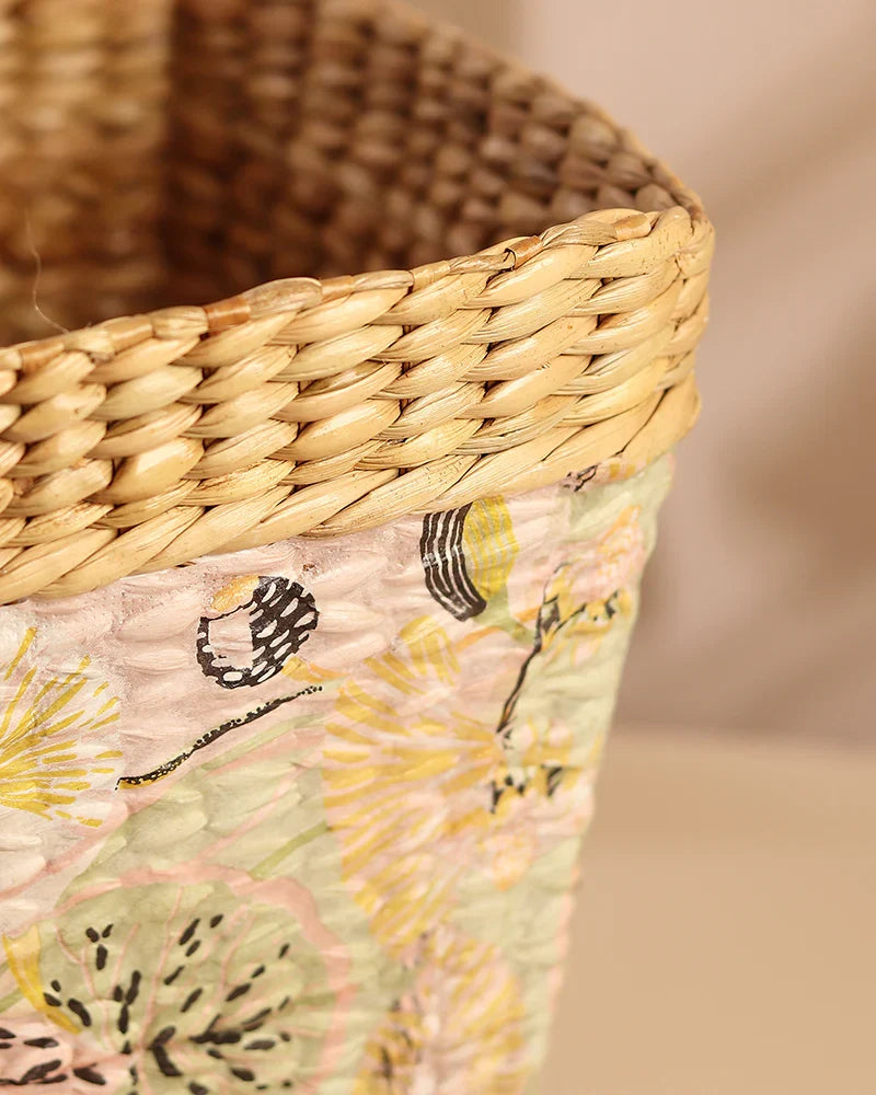 Seagrass Dry Waste Dustbin and Home Storage Waste Bin Basket