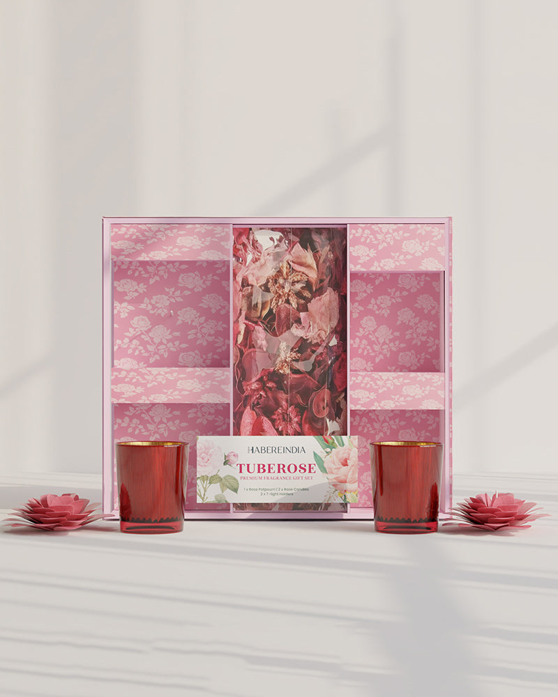 Rose Scented Candle Gift Set for Soothing Fragrance and Special Occasions, 15gm Each with 4–5 Hour Burn Time