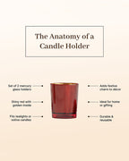 Rose Scented Candle Gift Set for Soothing Fragrance and Special Occasions, 15gm Each with 4–5 Hour Burn Time