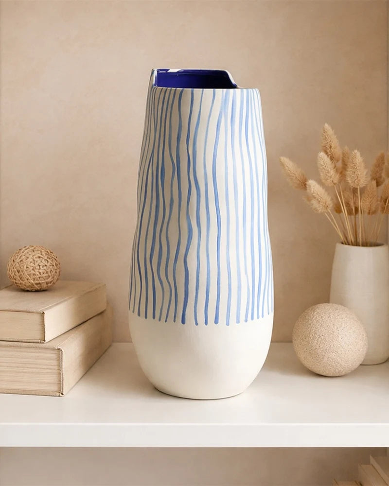 Matte White Ceramic Vase for Calm Interior Vibes