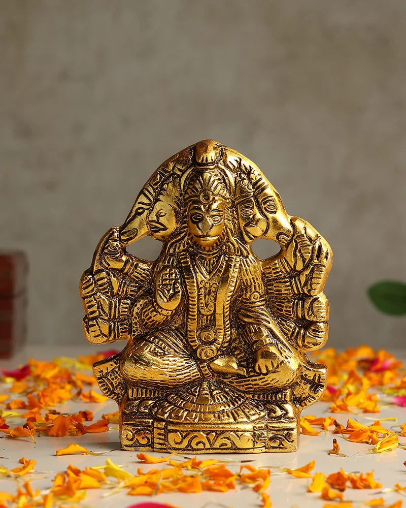 Panchmukhi Hanuman Ji Idol for Pooja Home Decoration and Spiritual Showpiece