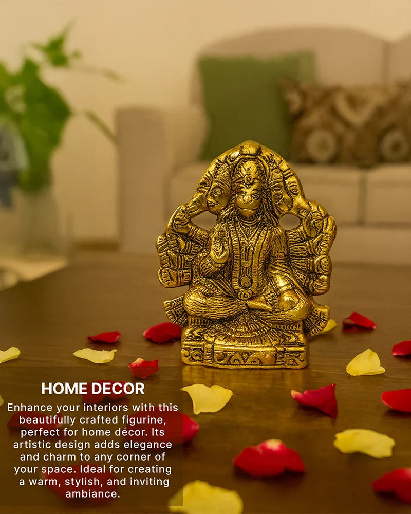 Panchmukhi Hanuman Ji Idol for Pooja Home Decoration and Spiritual Showpiece