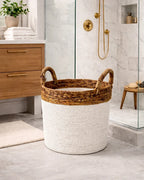 Rattan Basket for Laundry, Toys and Nursery Storage