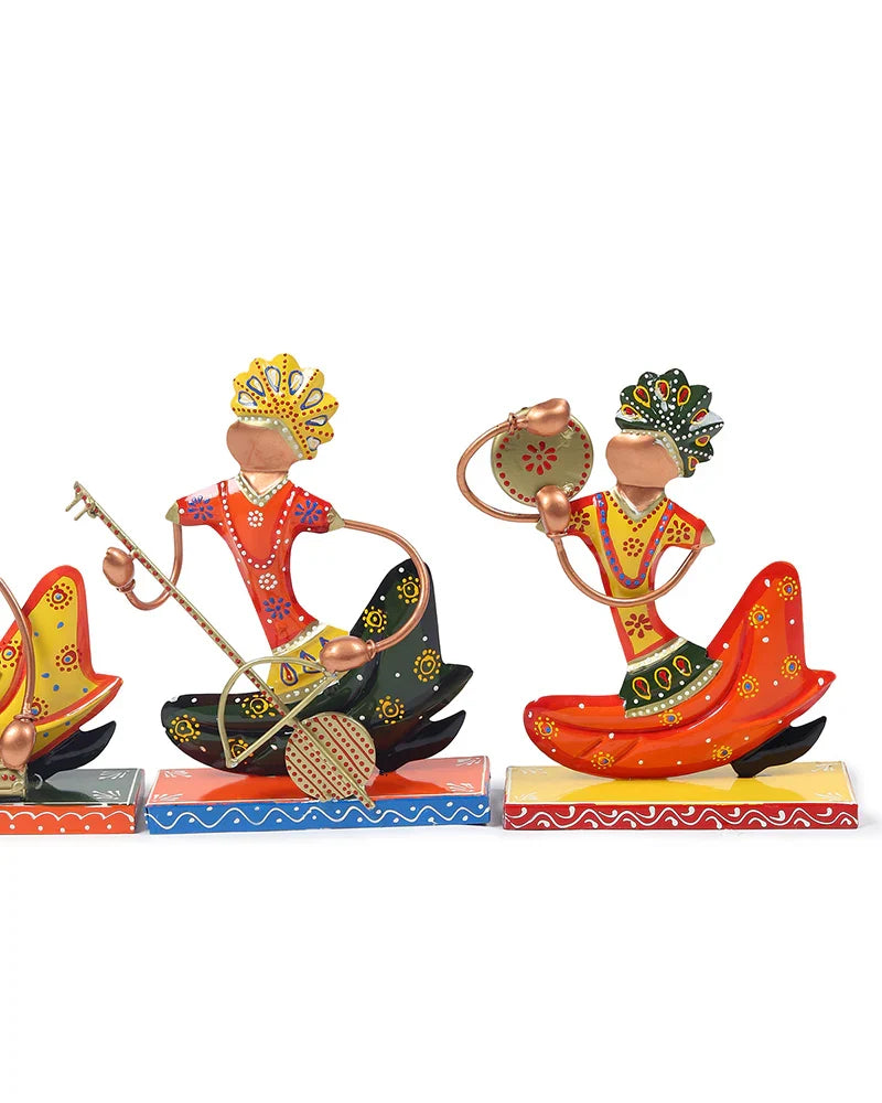 Set of 3 Rajasthani Figurines for Table Decor and Home Gifting