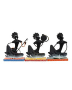 Set of 3 Rajasthani Figurines for Table Decor and Home Gifting