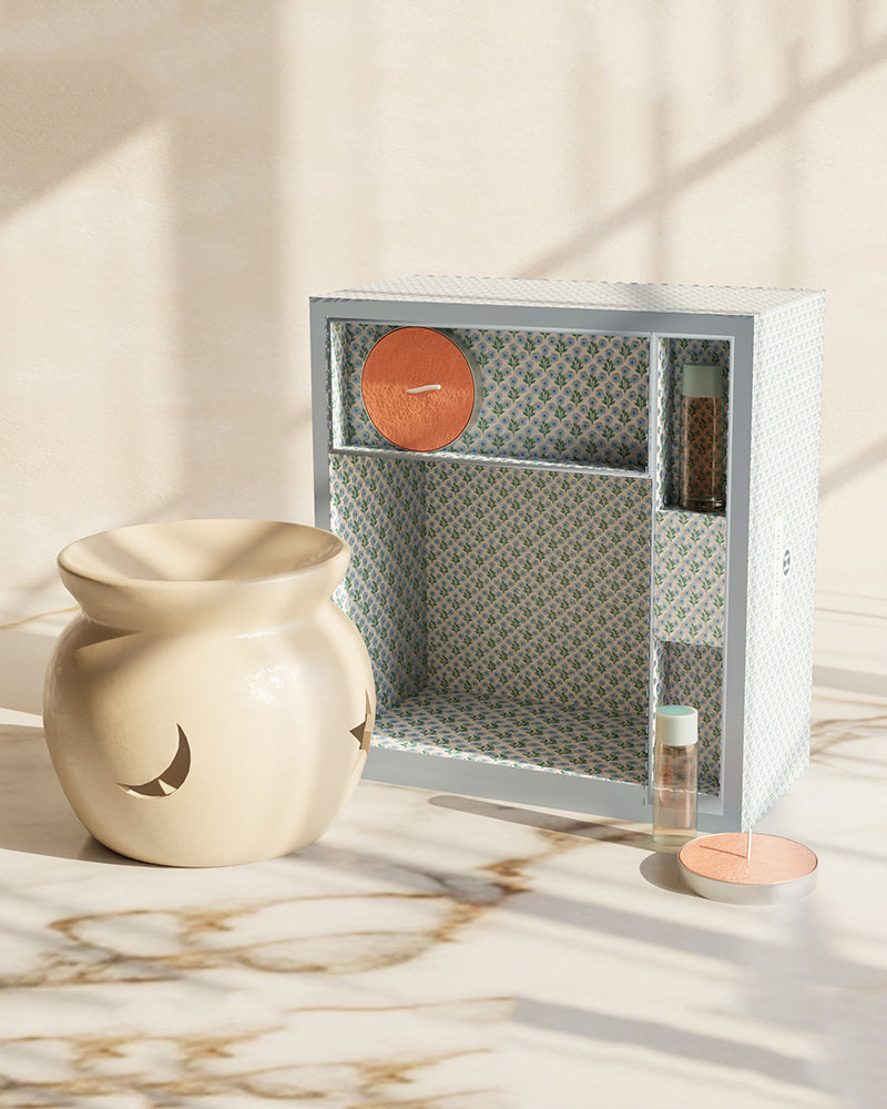 Aroma Oil Diffuser & Burner Gift Set for Relaxation, Aromatherapy & Home Fragrance