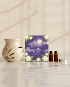 Ceramic Aroma Oil Diffuser Set with 10ml Jasmine Essential Oil & Tea Light Candle