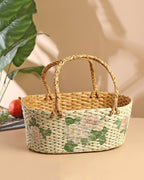 Seagrass Oval Fruit Basket and Gift Hamper for Home and Gifting