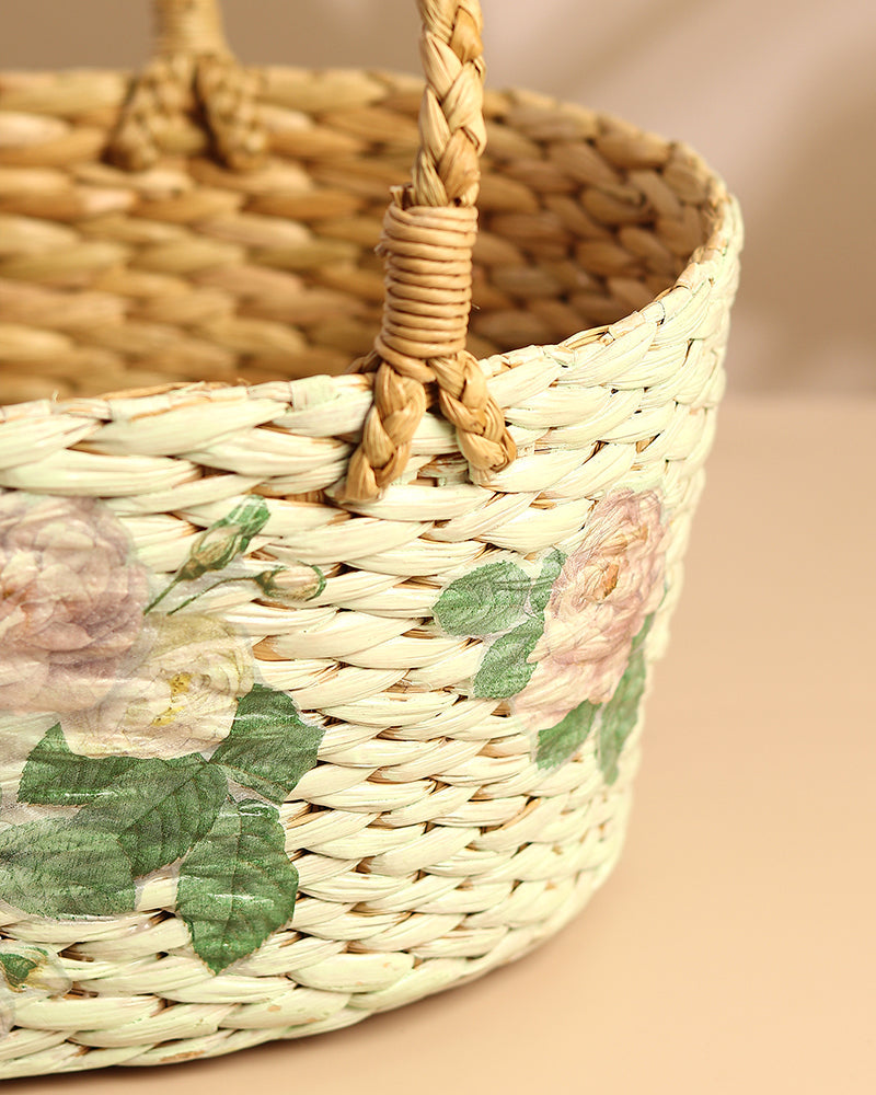 Seagrass Oval Fruit Basket and Gift Hamper for Home and Gifting