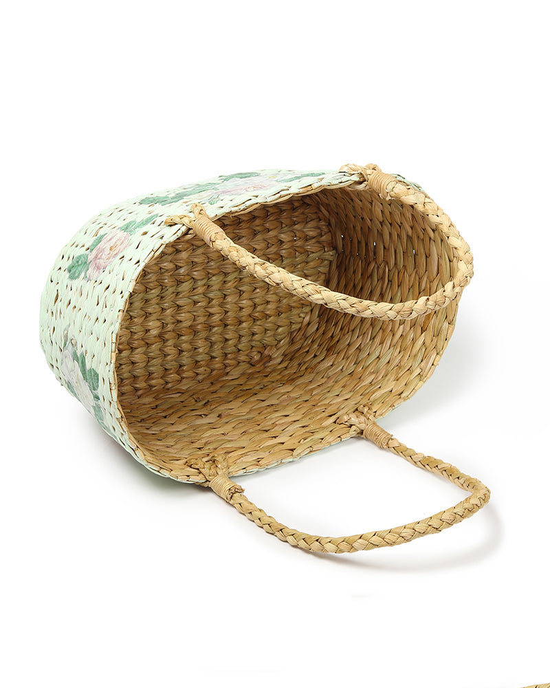 Seagrass Oval Fruit Basket and Gift Hamper for Home and Gifting