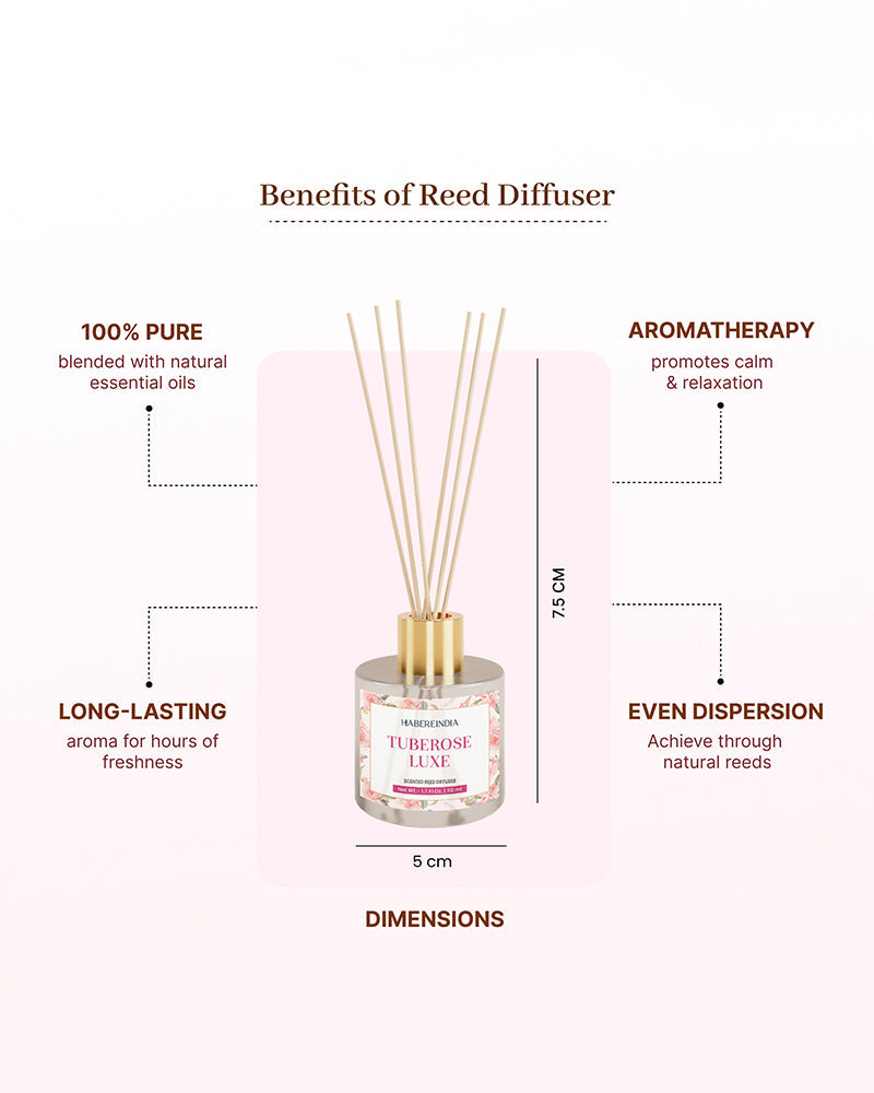 Reed Diffuser Set with Fragrance Oil for Home & Office Aroma