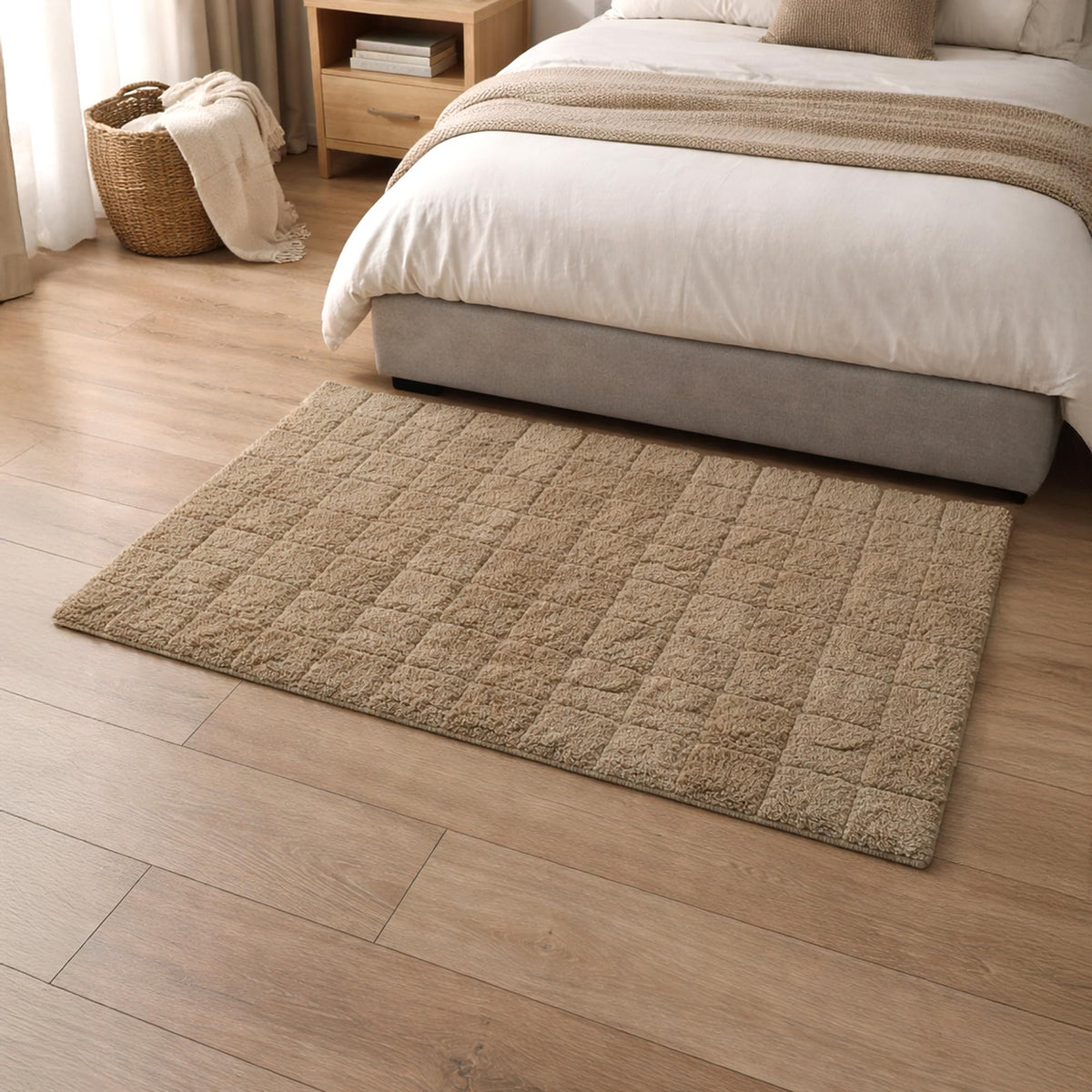 Decorative Bedside Runner Rug for Bedroom Floor and Home Styling