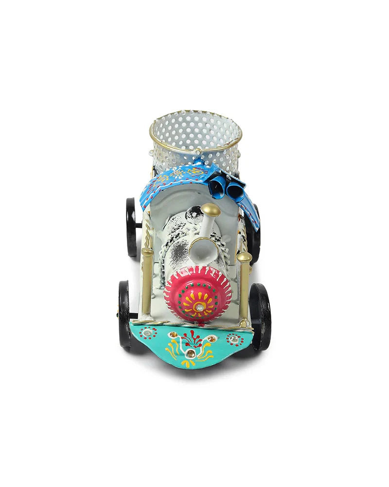 Decorative Train Engine Pen Holder for Tabletop Organiser and Office Use