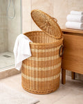 Wicker Laundry Basket for Clothes, Durable Clothes Storage Basket