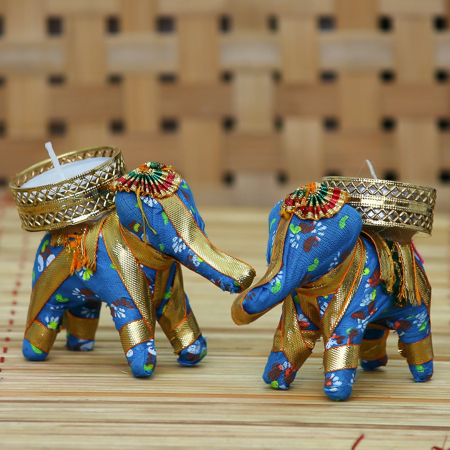 Elephant Design Handcrafted Tea Light Holder Kafalo