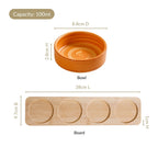 Rustic Style Bowl And Platter Set Of 5 For Sauces Snacks Or Salsa Nestasia