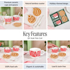 Hot Chocolate Cup Spoon And Coaster Gift Set Of 6 Nestasia
