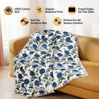 Hydrangea Grace Cotton Couch Throw 152x127cm Nestasia