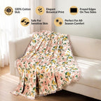 Floral Whisper Cotton Throw 152x127cm Nestasia