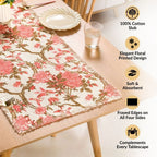Blush Chinoiserie Dining Table Runner 182x40cm Nestasia