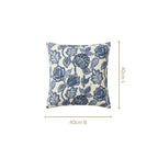 Heritage Gardenia Embroidered Cotton Cushion Cover 40x40cm Nestasia