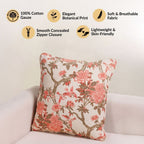 Blush Chinoiserie Cotton Embroidered Cushion Cover 45x45cm Nestasia