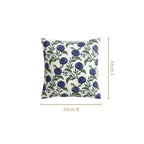 Hydrangea Grace Cotton Embroidered Cushion Cover 45x45cm Nestasia