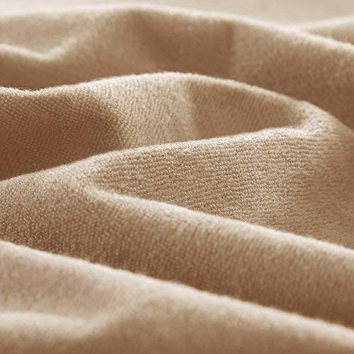 100% Waterproof Terry Cotton Fitted Mattress Protector for King Size Bed (78 x 72 Inch, Beige) Kafalo